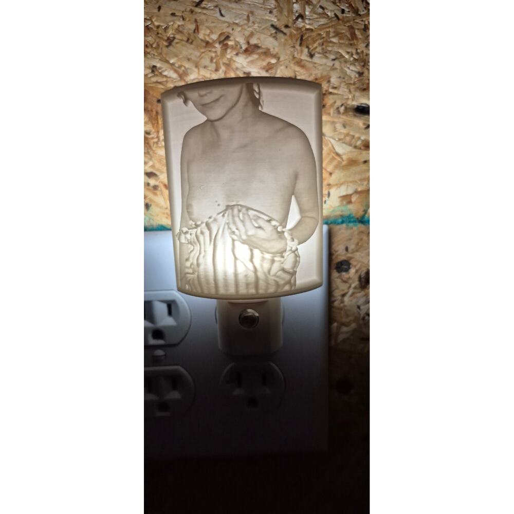 Custom Original Art 3D Lithophane Beautiful Nude Nipple Slip Breast Night Light